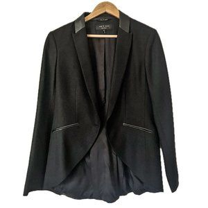 Rag & Bone
New York Blazer Jacket Black with 100% Lamb Leather Size 10